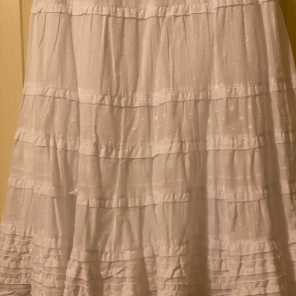 Multiples White Tiered A-line Maxi Skirt - Picture 3 of 7